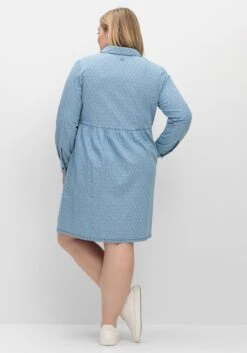 Sheego Kurzes Jeanskleid Mit Tupfenprint Und Taschen -Sheego Verkaufe 15018700328 04UFB 01 SH