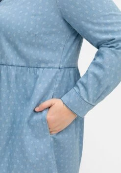 Sheego Kurzes Jeanskleid Mit Tupfenprint Und Taschen -Sheego Verkaufe 15018700328 04UFE 02 SH