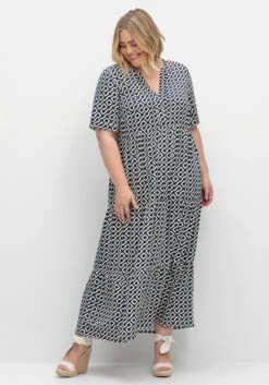 Sheego Maxikleid Mit Alloverprint Und Stufenvolants -Sheego Verkaufe 15023301487 04USY 02 SH