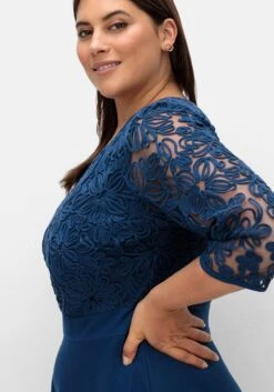 Sheego Cocktailkleid Mit Zierbortenstickerei Am Oberteil -Sheego Verkaufe 15034200025 04UTH 02 SH