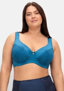 Sheego Bügel-BH Aus Floraler Spitze, Mit Seitenstützen