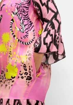 Stufiges Maxikleid Mit Alloverdruck, Aus Viskose-Satin -Sheego Verkaufe 15043400433 04S7O 02 SH