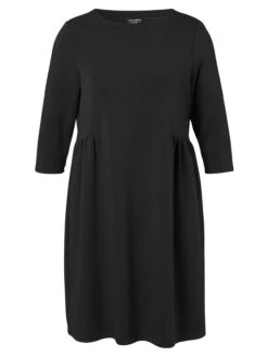 Scuba-Kleid Mit Seitlichen Raffungen